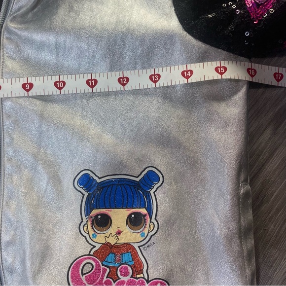 LOL Silver and Black Star Jacket Size 7/8 - Picture 4 of 10